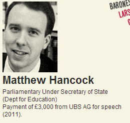 Matthew Hancock - financial interests in fossil fuels