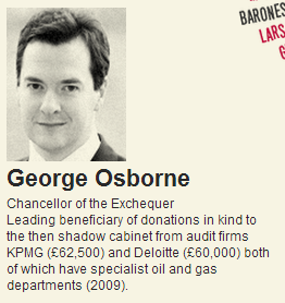 George Gideon Osborne - financial interests in fossil fuels