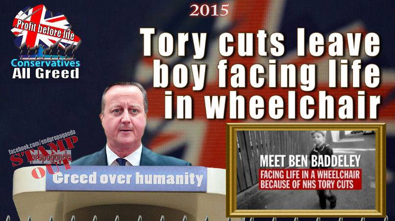 Tory cuts leave boy facing life in wheelchair
